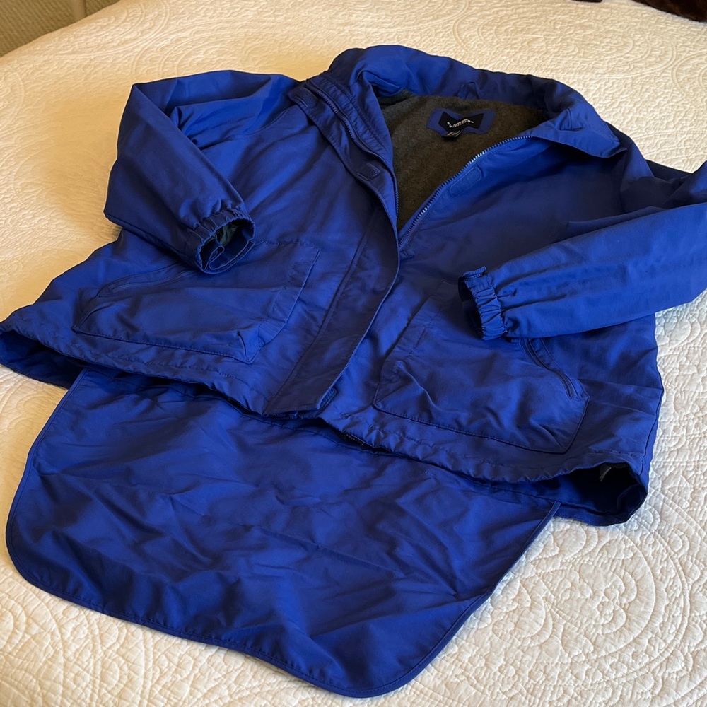 Lands End Outfitters Fleece‎ Jacket Adjustable Seat Protection Women's 1X Blue - Picture 3 of 16